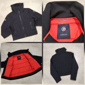 Fusalp X Airelles Womens S Small‎ Black Crop Full Zip Mock Turtle Neck Jacket